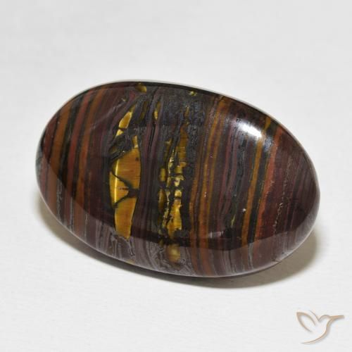 Matriz Olho de Tigre Multicolorido Natural 35.21ct, oval, Opaco
