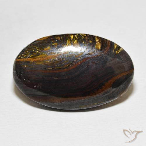 36.70ct Natural Multicolorido Matriz Olho de Tigre, oval, Opaco