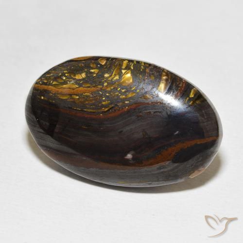 Matriz Olho de Tigre Multicolorido Natural 36.70ct, oval, Opaco
