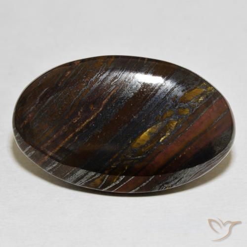 31.94ct Natural Multicolorido Matriz Olho de Tigre, oval, Opaco