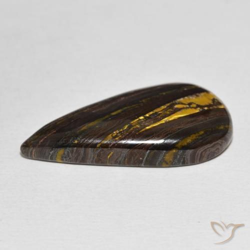 Matriz Olho de Tigre Multicolorido Natural 21.27ct, Formato de pêra, Opaco