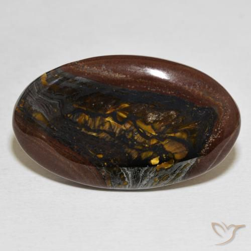 29.85ct Natural Multicolorido Matriz Olho de Tigre, oval, Opaco