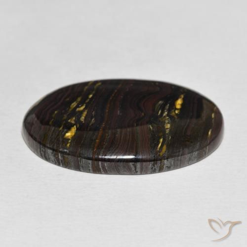 Matriz Olho de Tigre Multicolorido Natural 29.46ct, oval, Opaco