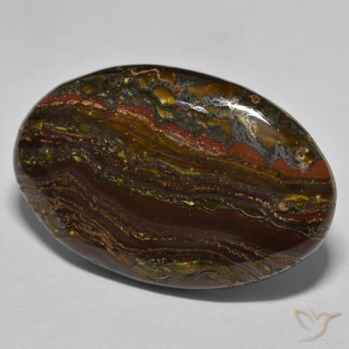 Matriz Olho de Tigre Medium Dark-Brown Natural 35.50ct, oval, Opaco