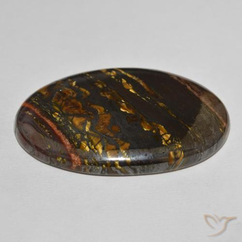 Matriz Olho de Tigre Multicolorido Natural 149.79ct, oval, Opaco