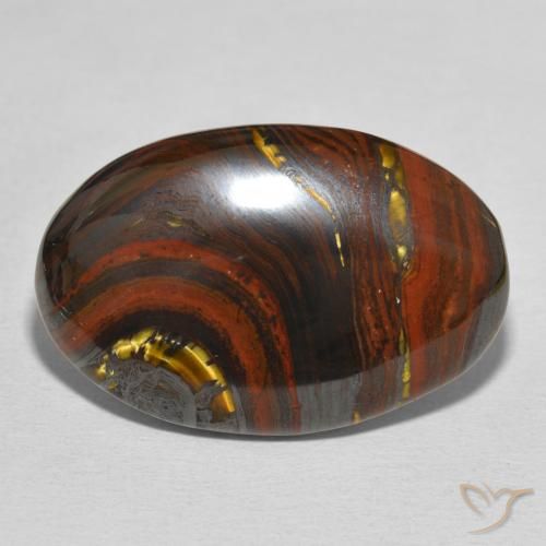 27.87ct Natural Multicolorido Matriz Olho de Tigre, oval, Opaco