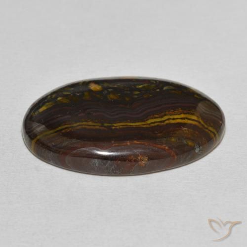 Matriz Olho de Tigre Multicolorido Natural 28.89ct, oval, Opaco