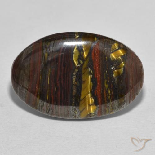 28.81ct Natural Multicolorido Matriz Olho de Tigre, oval, Opaco