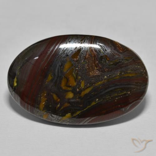 41.90ct Natural Hickory Brown Matriz Olho de Tigre, oval, Opaco