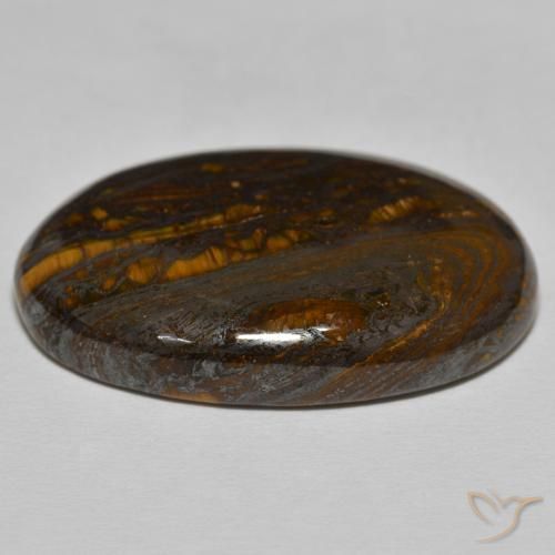 Matriz Olho de Tigre Marrom Quente Natural 55.99ct, oval, Opaco