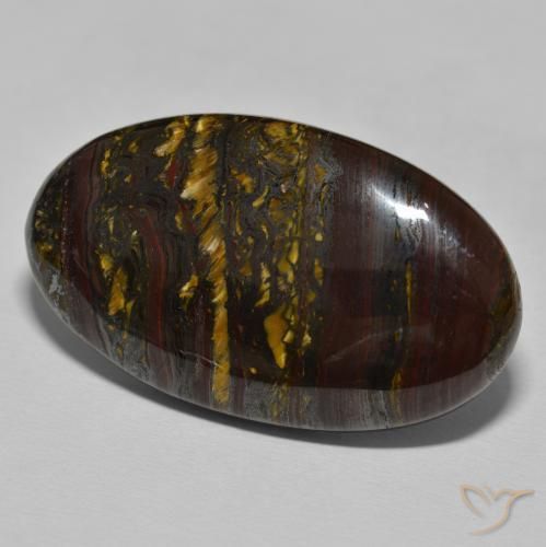 Matriz Olho de Tigre Medium Dark-Brown Natural 50.58ct, oval, Opaco