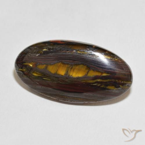 Matriz Olho de Tigre Multicolorido Natural 33.73ct, oval, Opaco