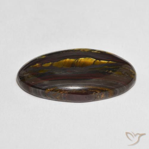 Matriz Olho de Tigre Multicolorido Natural 33.73ct, oval, Opaco