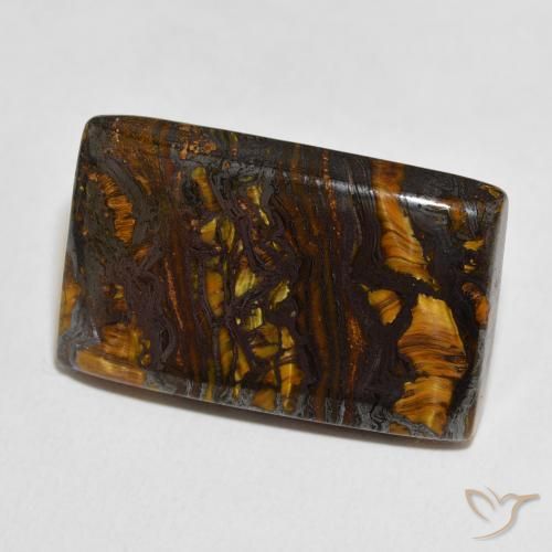 Matriz Olho de Tigre Multicolorido Natural 32.94ct, baguete, Opaco