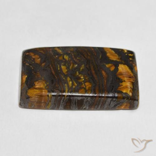 Matriz Olho de Tigre Multicolorido Natural 32.94ct, baguete, Opaco