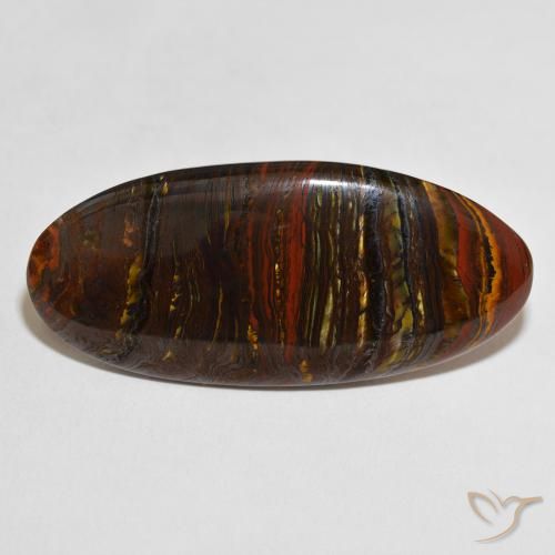 51.65ct Natural Multicolorido Matriz Olho de Tigre, oval, Opaco