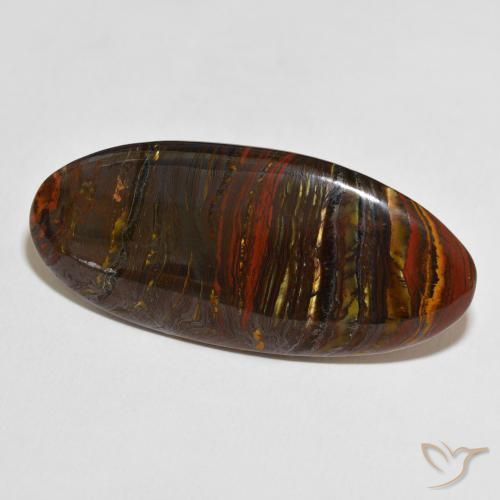 Matriz Olho de Tigre Multicolorido Natural 51.65ct, oval, Opaco