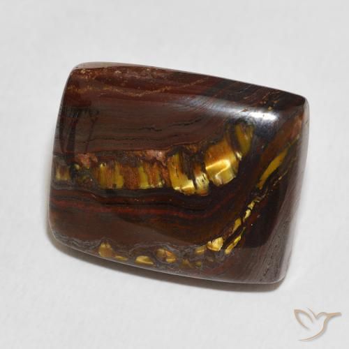 Matriz Olho de Tigre Multicolorido Natural 24.00ct, Almofada, Opaco