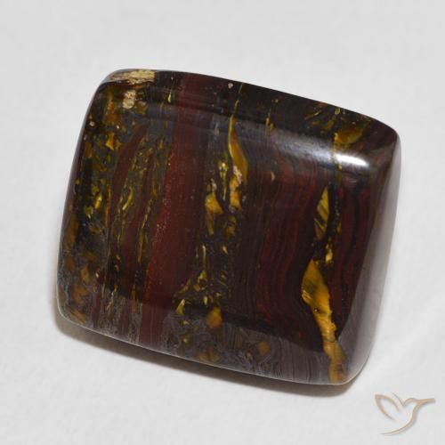 Matriz Olho de Tigre Multicolorido Natural 27.98ct, Almofada, Opaco