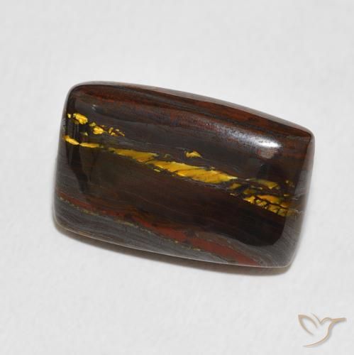 Matriz Olho de Tigre Multicolorido Natural 13.48ct, Almofada, Opaco