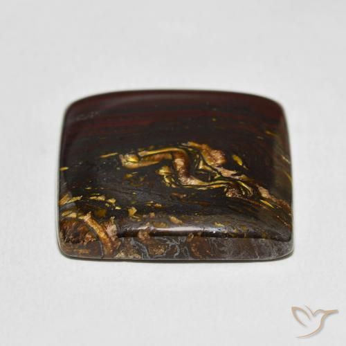 Matriz Olho de Tigre Multicolorido Natural 39.05ct, Quadrado, Opaco