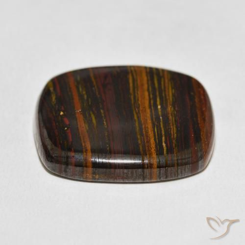 Matriz Olho de Tigre Multicolorido Natural 47.05ct, Almofada, Opaco