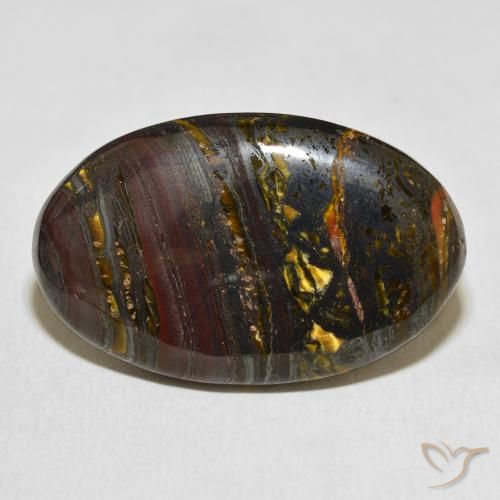 37.24ct Natural Multicolorido Matriz Olho de Tigre, oval, Opaco