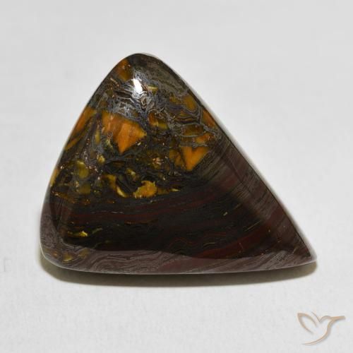 Matriz Olho de Tigre Multicolorido Natural 39.24ct, Formato de pêra, Opaco