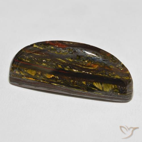 Matriz Olho de Tigre Multicolorido Natural 45.37ct, Chique, Opaco