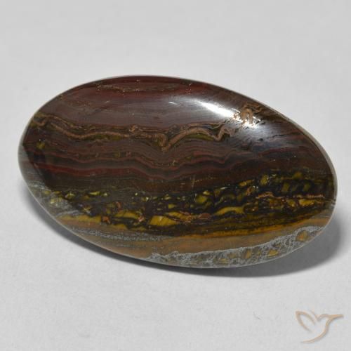 Matriz Olho de Tigre Multicolorido Natural 39.17ct, oval, Opaco