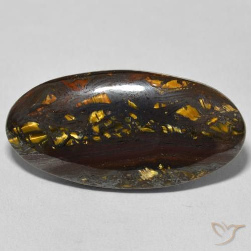 30.82ct Natural Multicolorido Matriz Olho de Tigre, oval, Opaco