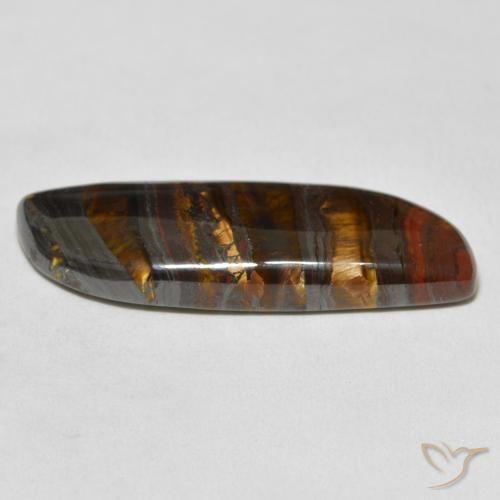 Matriz Olho de Tigre Multicolorido Natural 23.75ct, Chique, Opaco
