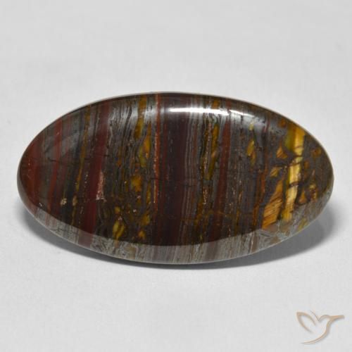 32.98ct Natural Multicolorido Matriz Olho de Tigre, oval, Opaco