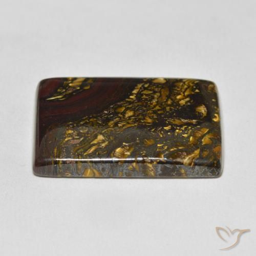 Matriz Olho de Tigre Multicolorido Natural 46.40ct, Quadrado, Opaco