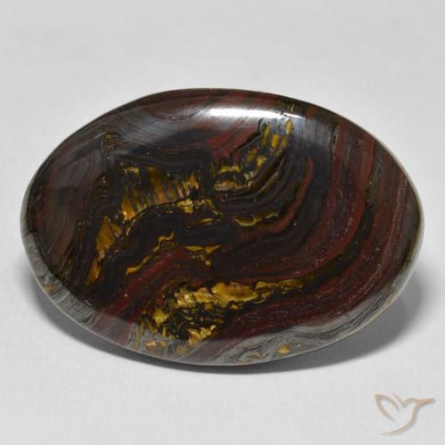 55.15ct Natural Multicolorido Matriz Olho de Tigre, oval, Opaco