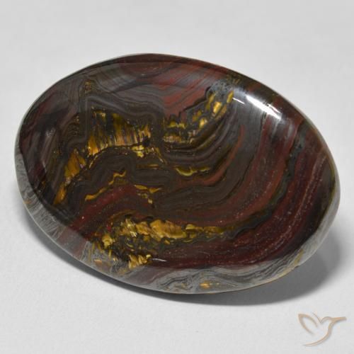 Matriz Olho de Tigre Multicolorido Natural 55.15ct, oval, Opaco