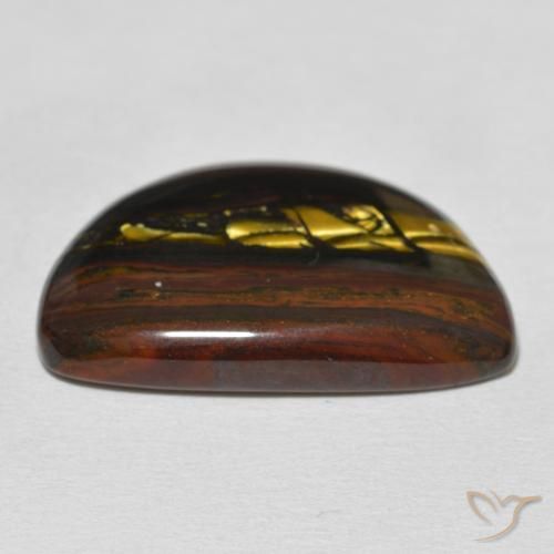 Matriz Olho de Tigre Multicolorido Natural 26.03ct, Chique, Opaco