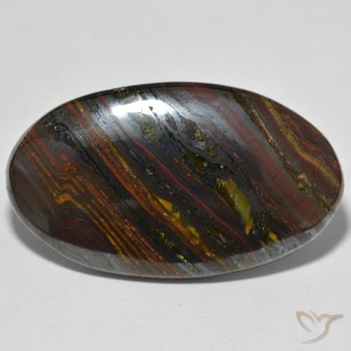 67.95ct Natural Multicolorido Matriz Olho de Tigre, oval, Opaco