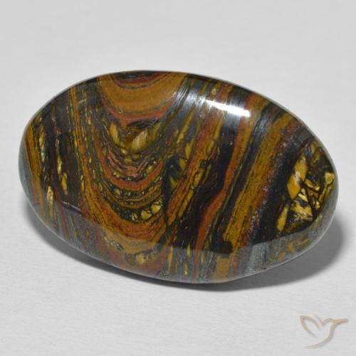 Matriz Olho de Tigre Multicolorido Natural 29.95ct, oval, Opaco