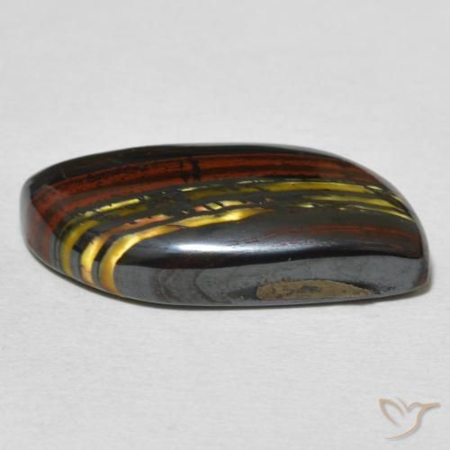 Matriz Olho de Tigre Multicolorido Natural 18.34ct, Chique, Opaco