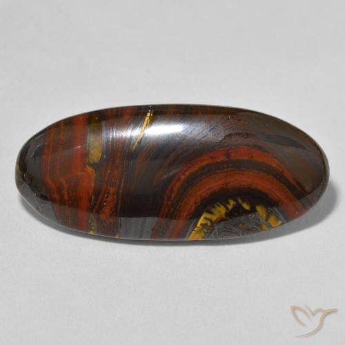 26.75ct Natural Multicolorido Matriz Olho de Tigre, oval, Opaco
