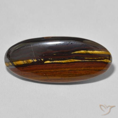 19.61ct Natural Multicolorido Matriz Olho de Tigre, oval, Opaco