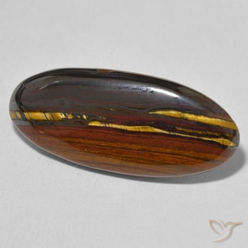 Matriz Olho de Tigre Multicolorido Natural 19.61ct, oval, Opaco