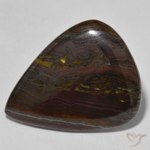 Matriz Olho de Tigre Multicolorido Natural 22.93ct, Formato de pêra, Opaco