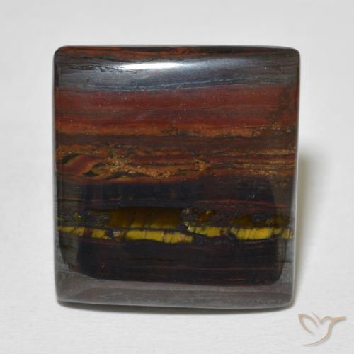 31.35ct Natural Multicolorido Matriz Olho de Tigre, baguete, Opaco