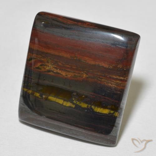 Matriz Olho de Tigre Multicolorido Natural 31.35ct, baguete, Opaco