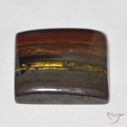 Matriz Olho de Tigre Multicolorido Natural 31.35ct, baguete, Opaco