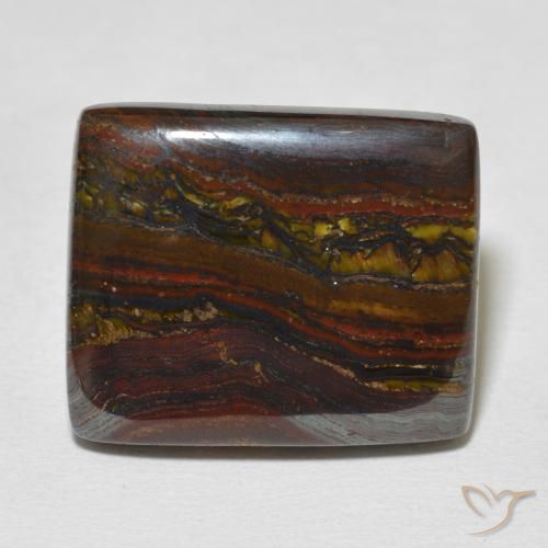 26.36ct Natural Multicolorido Matriz Olho de Tigre, baguete, Opaco