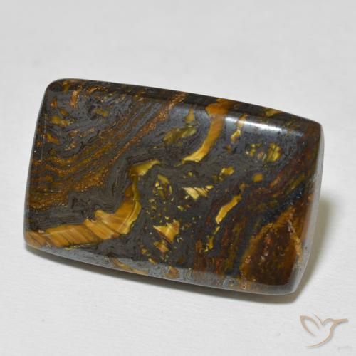 Matriz Olho de Tigre Multicolorido Natural 34.70ct, Almofada, Opaco