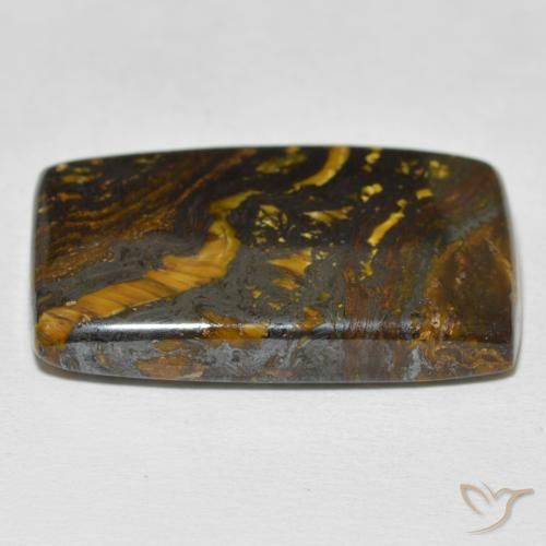 Matriz Olho de Tigre Multicolorido Natural 34.70ct, Almofada, Opaco